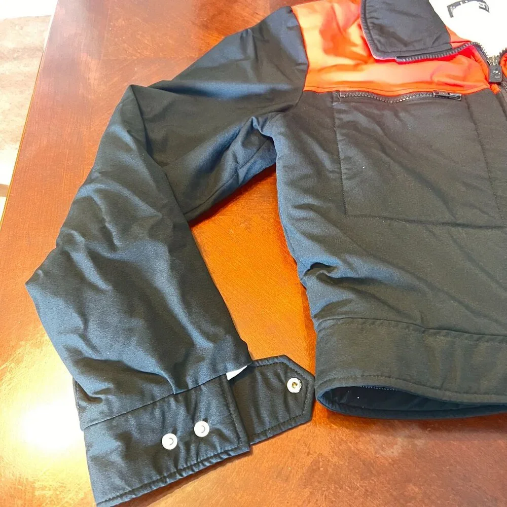 vintage Skimer Womens Nylon Jacket‎ Black & Red Size 34  Zipper Pockets